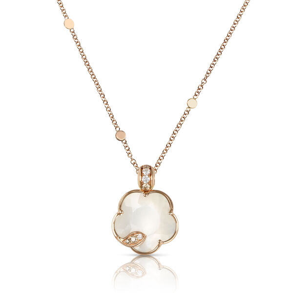 Petit Joli Lunaire Rose Gold, Mother-of-Pearl and Diamond Pendant